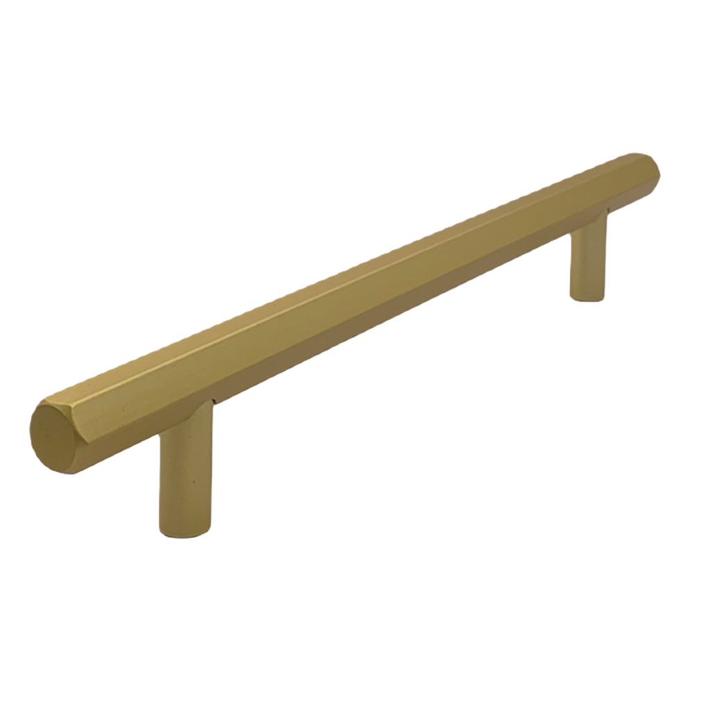 Hex Style T Bar Handle - ACL468 - Black/Gold