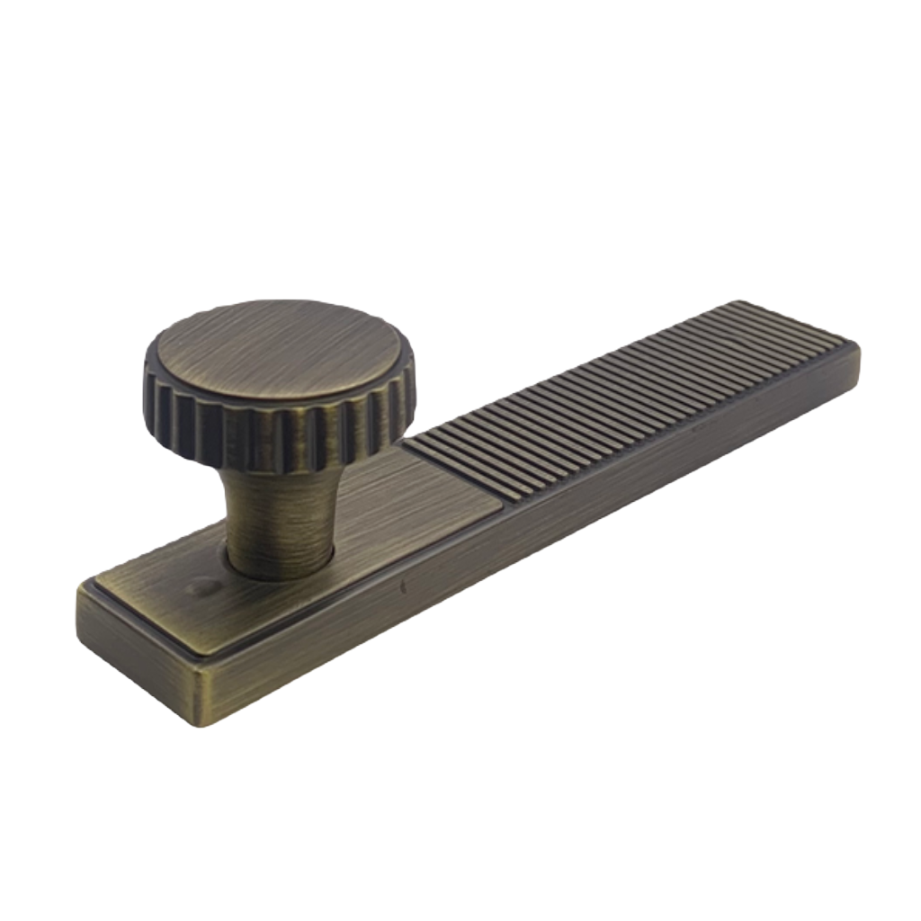 Lined Knob & Backplate Handle - ACL996.120BB - Gold/Antique Brass/Anthracite