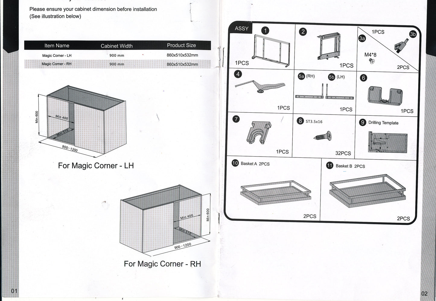 SpaceSavvy Corner Pull Out