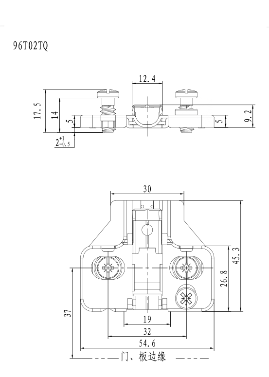 DTC CAM Adjustable Hinge Plate With Euro Screw