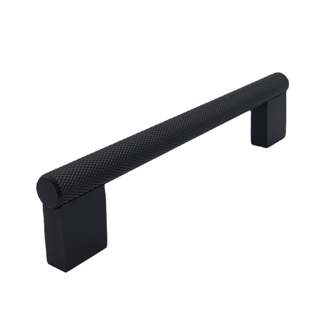 Knurled Bar Pull Handle - Black/Brushed Nickel - ACL460